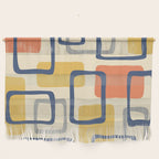 Mid Century Modern Abstract Squares Pattern 456 Wall Hanging Gallery Image 1