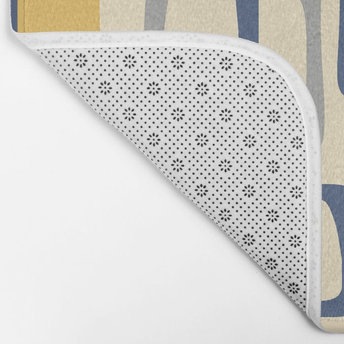 Mid Century Modern Abstract Squares Pattern 456 Bath Mat Gallery Image 2