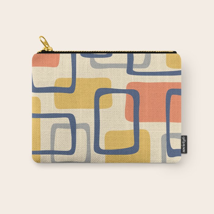 Mid Century Modern Abstract Squares Pattern 456 Carry All Pouch Gallery Image 1