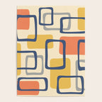 Mid Century Modern Abstract Squares Pattern 456 Poster Gallery Image 4