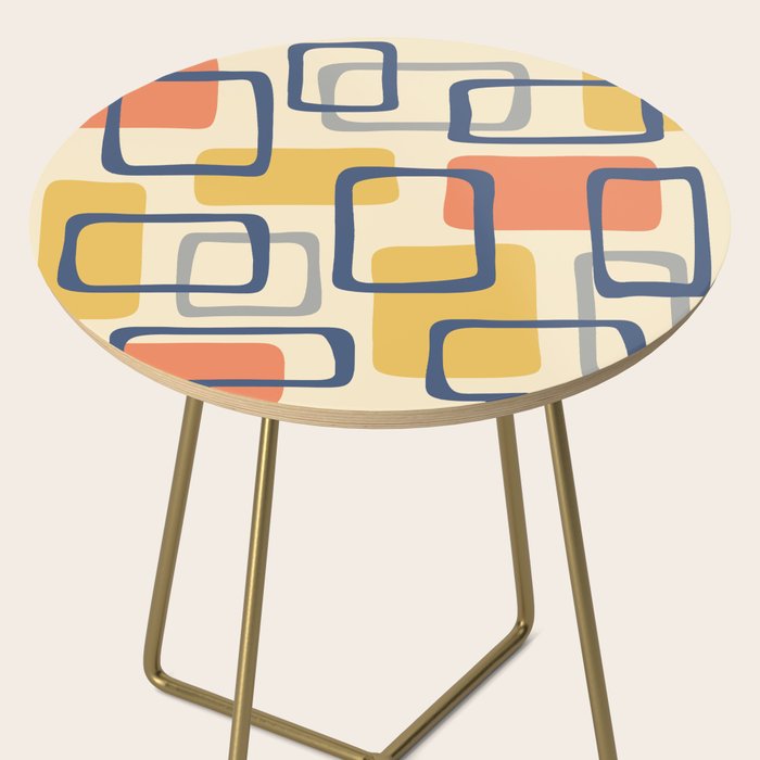 Mid Century Modern Abstract Squares Pattern 456 Side Table Gallery Image 2