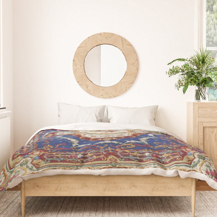 Wonderfully Detailed Persian Rug Oriental Victorian Style Carpet Design Duvet Cover Gallery Image 3