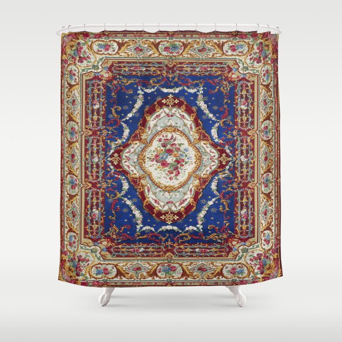 Wonderfully Detailed Persian Rug Oriental Victorian Style Carpet Design Shower Curtain Gallery Image 1