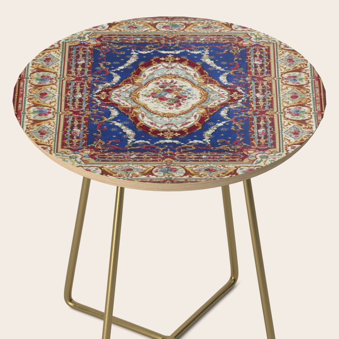 Wonderfully Detailed Persian Rug Oriental Victorian Style Carpet Design Side Table Gallery Image 2