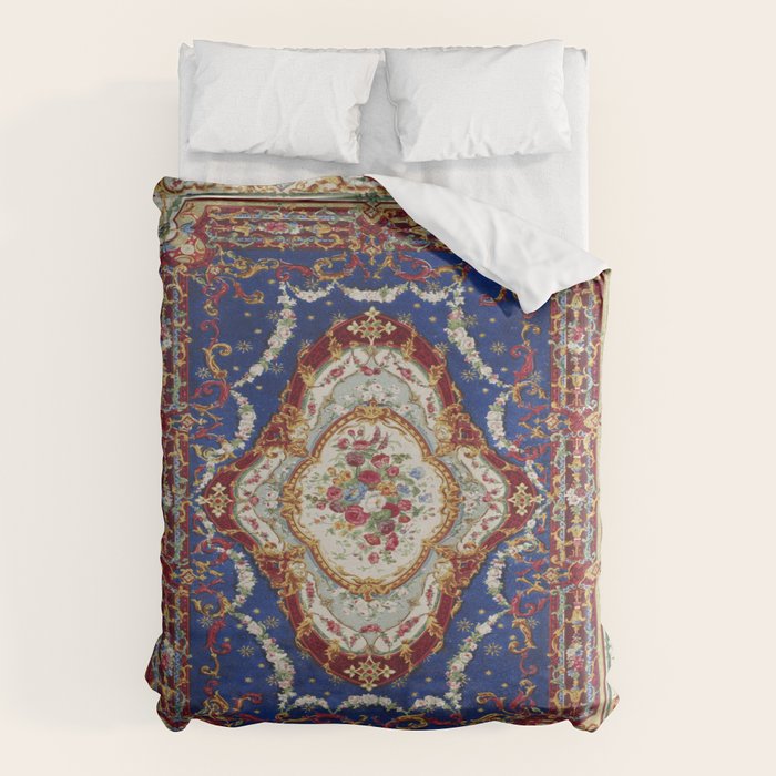 Wonderfully Detailed Persian Rug Oriental Victorian Style Carpet Design Duvet Cover Gallery Image 6