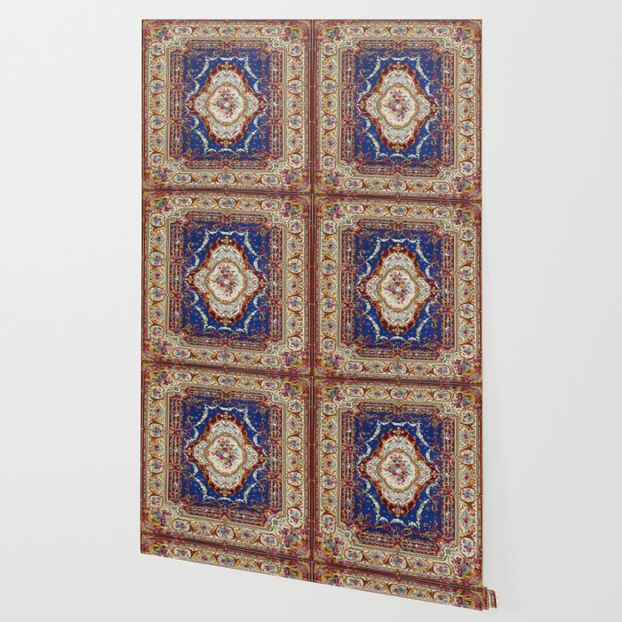 Wonderfully Detailed Persian Rug Oriental Victorian Style Carpet Design Wallpaper Gallery Image 2