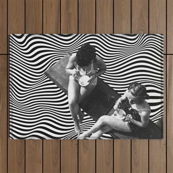 Universal BFF - Vertigo coffee chat Outdoor Rug Gallery Image 1