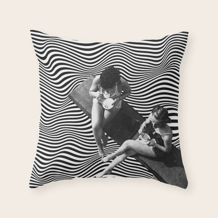 Universal BFF - Vertigo coffee chat Throw Pillow Gallery Image 1