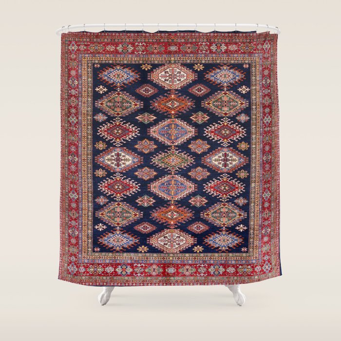 Heirloom Navy Jewels Shower Curtain Gallery Image 1