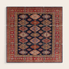Heirloom Navy Jewels Wood Wall Art Gallery Image 1