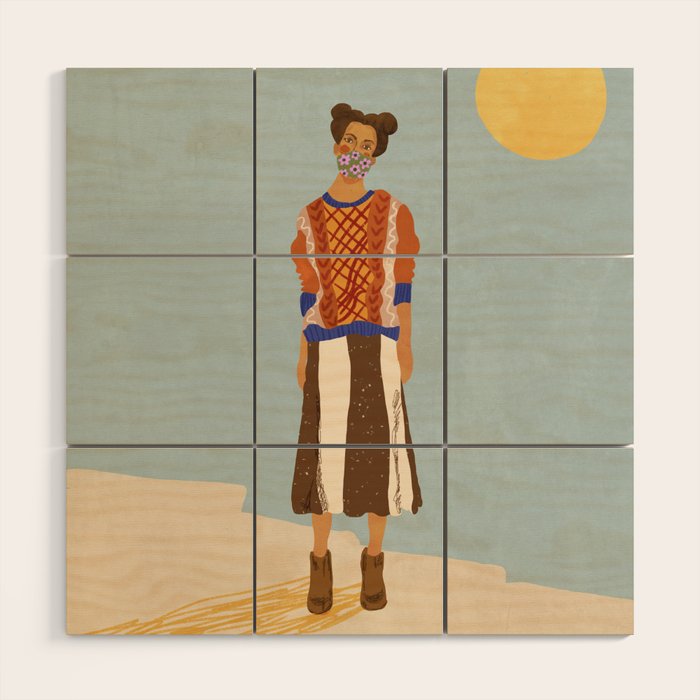 Girl who Loves Jumpers Wood Wall Art Gallery Image 1