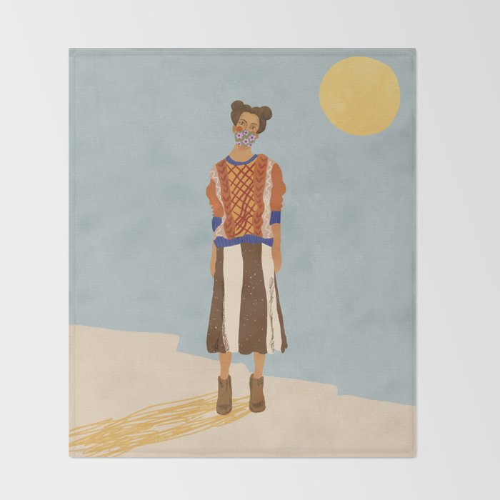 Girl who Loves Jumpers Throw Blanket Gallery Image 2