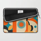 Retro Geometric Abstract Girl and Landscape Illustration Laptop Sleeve Gallery Image 2