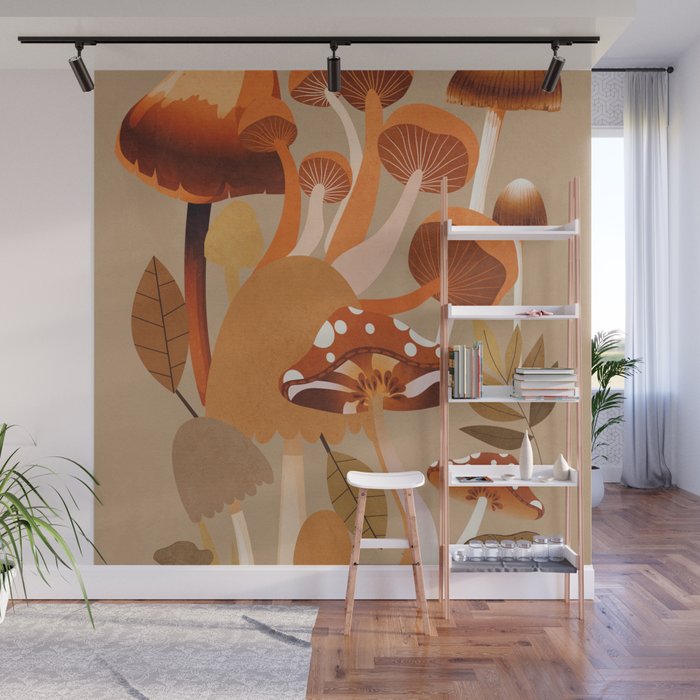 Mushrooms 2 Wall Mural Gallery Image 1