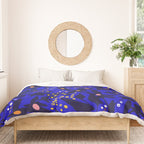 Blue home jungle: Organic shapes and flowers Duvet Cover Gallery Image 3