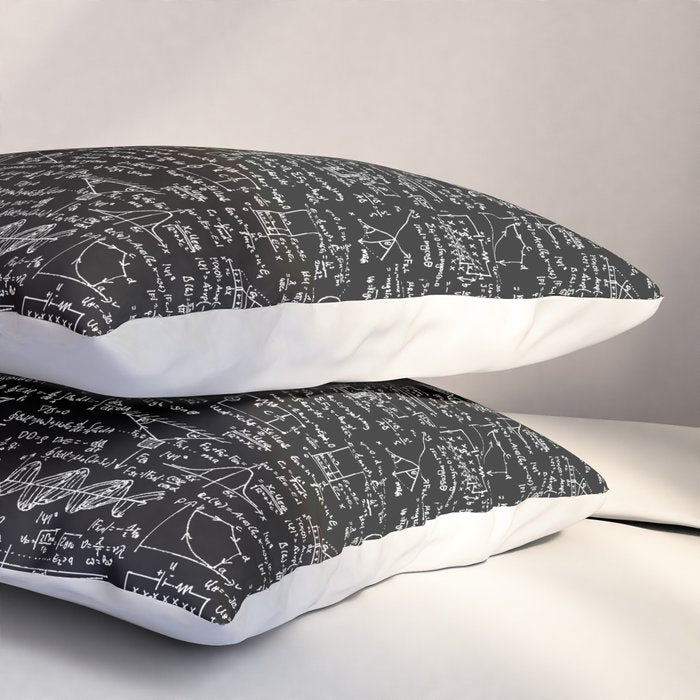 Physics Equations on Chalkboard Pillow Sham Gallery Image 3