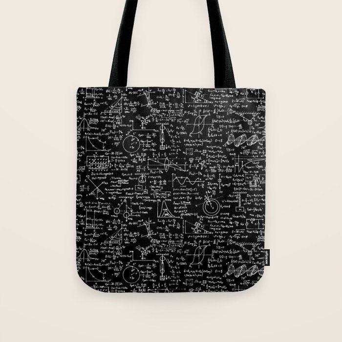 Physics Equations on Chalkboard Tote Bag Gallery Image 1