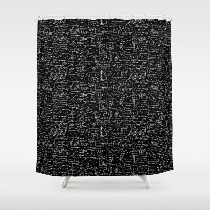 Physics Equations on Chalkboard Shower Curtain Gallery Image 1