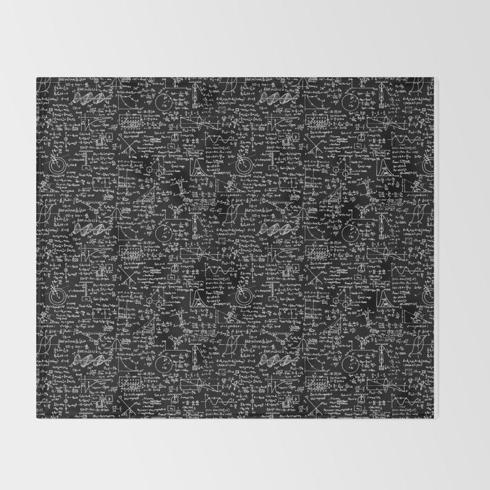 Physics Equations on Chalkboard Throw Blanket Gallery Image 2