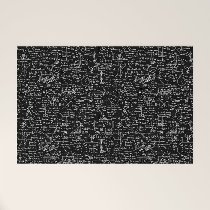 Physics Equations on Chalkboard Welcome Mat Gallery Image 1