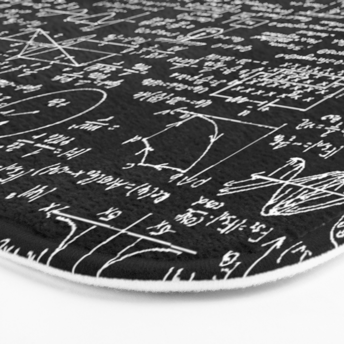 Physics Equations on Chalkboard Bath Mat Gallery Image 3