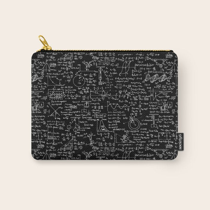 Physics Equations on Chalkboard Carry All Pouch Gallery Image 1