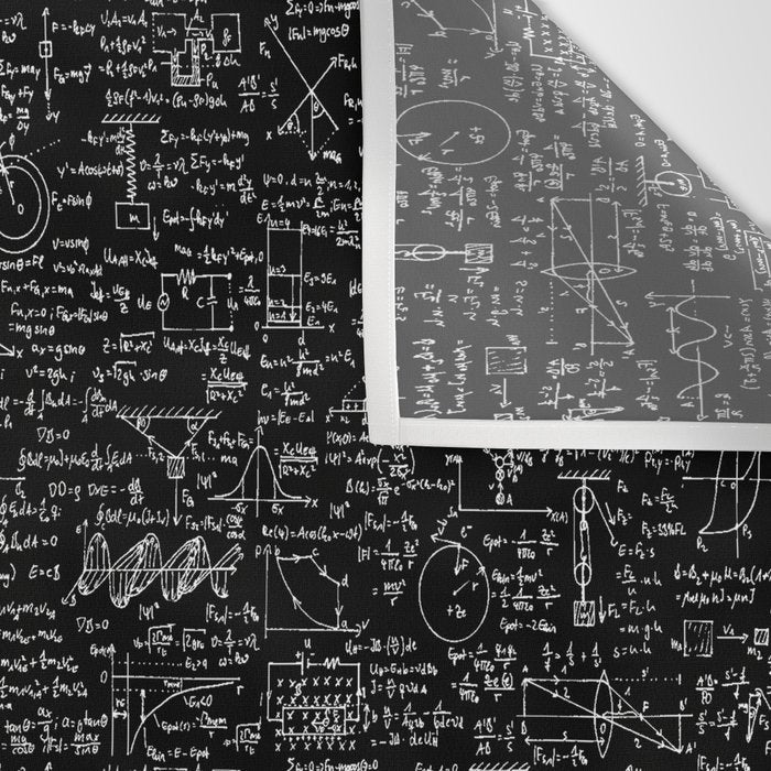 Physics Equations on Chalkboard Wall Tapestry Gallery Image 3