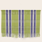 Vertical Stripes Chartreuse and Blue Wall Hanging Gallery Image 1