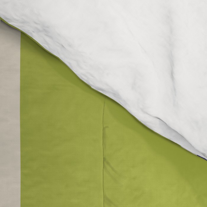 Vertical Stripes Chartreuse and Blue Comforter Gallery Image 4