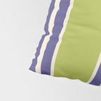 Vertical Stripes Chartreuse and Blue Pillow Sham Gallery Image 4