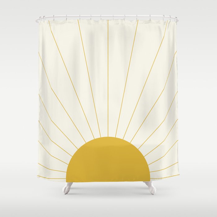 Sunrise / Sunset Minimalism Shower Curtain Gallery Image 1