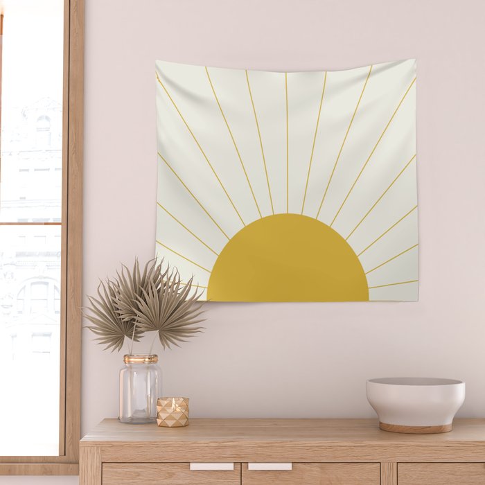 Sunrise / Sunset Minimalism Wall Tapestry Gallery Image 2