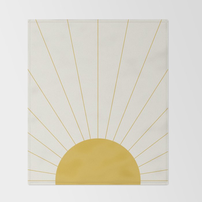 Sunrise / Sunset Minimalism Throw Blanket Gallery Image 2