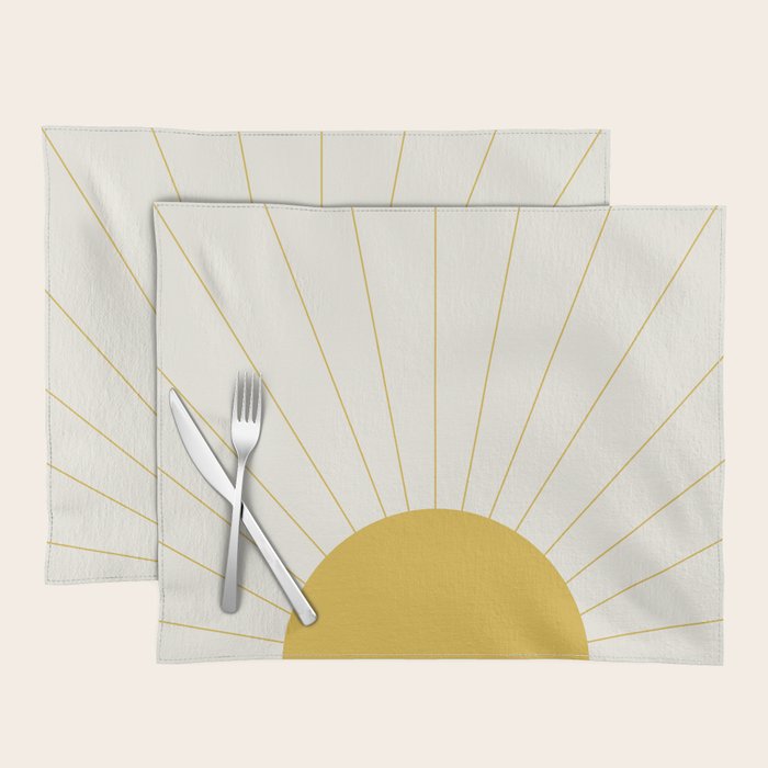 Sunrise / Sunset Minimalism Placemat Gallery Image 1
