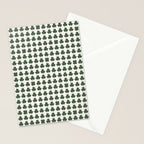 Clovers XXXVIII Dark Green Botanical Pattern Stationery Card Gallery Image 2