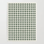 Clovers XXXVIII Dark Green Botanical Pattern Poster Gallery Image 4