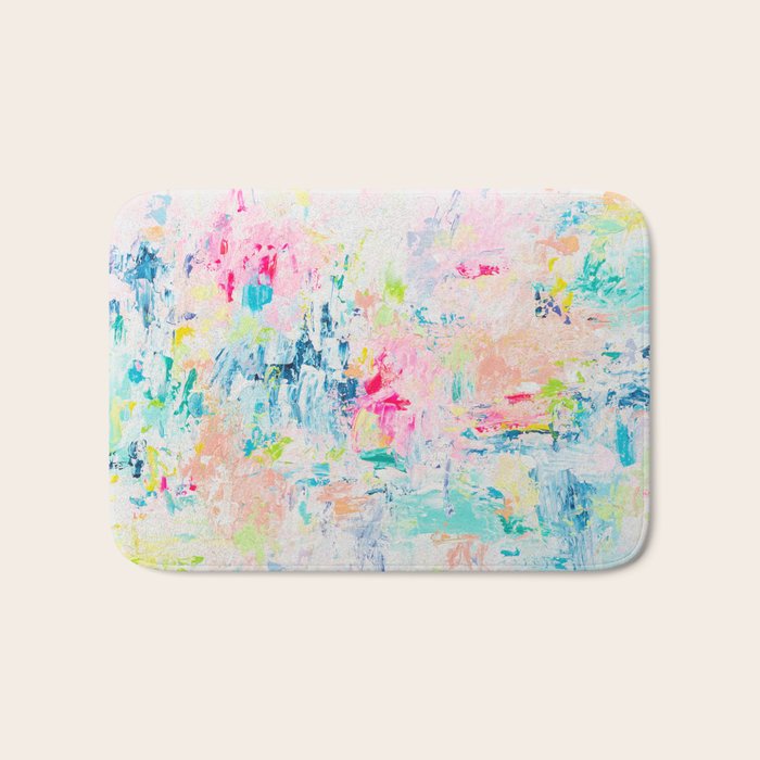 Colorful Abstract Painting Bath Mat Gallery Image 1
