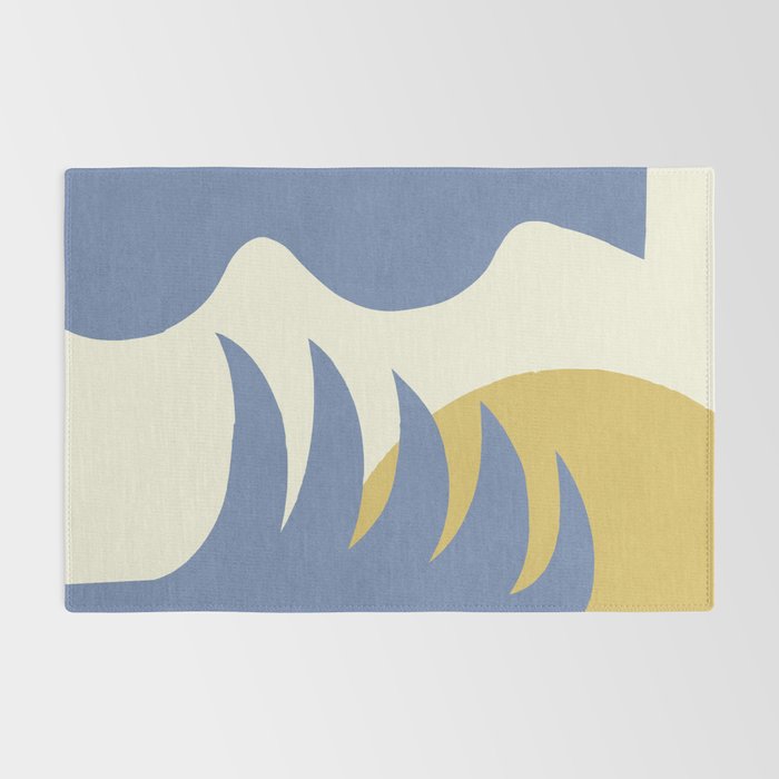 Mediterranean Abstract - Blue Gold Rug Gallery Image 2