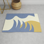 Mediterranean Abstract - Blue Gold Rug Gallery Image 1