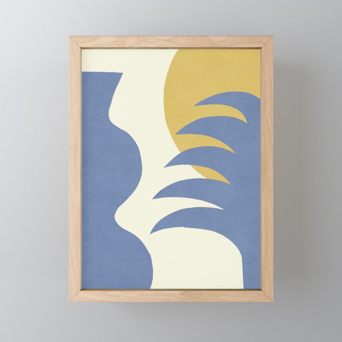 Mediterranean Abstract - Blue Gold Mini Art Print Gallery Image 1