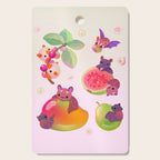  Fruit and bat - pastel Cutting Board Gallery Image 1
