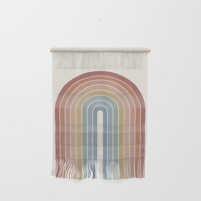 Gradient Arch XXIV Earthy Mid Century Modern Rainbow Wall Hanging Gallery Image 1