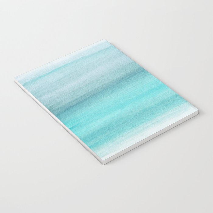 Aqua Blue Watercolor Dream #1 #painting #decor #art #society6 Notebook Gallery Image 3
