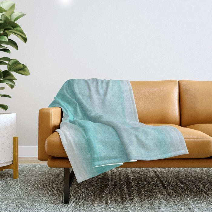 Aqua Blue Watercolor Dream #1 #painting #decor #art #society6 Throw Blanket Gallery Image 1