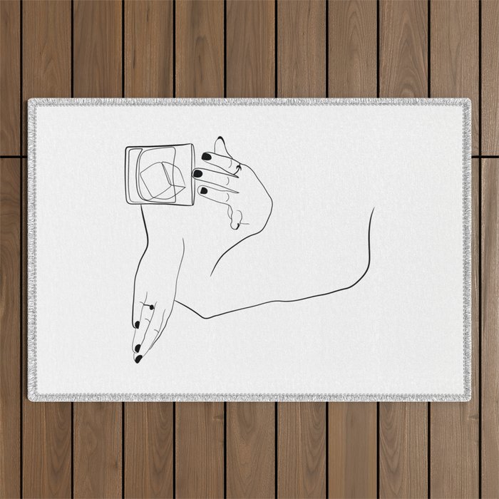 Whiskey Woman Outdoor Rug Gallery Image 1