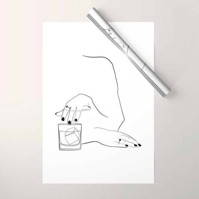 Whiskey Woman Wrapping Paper Gallery Image 1