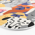 Funny dog animal pet cartoon crowd texture Bath Mat Gallery Image 3
