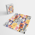 Funny dog animal pet cartoon crowd texture Jigsaw Puzzle Gallery Image 2