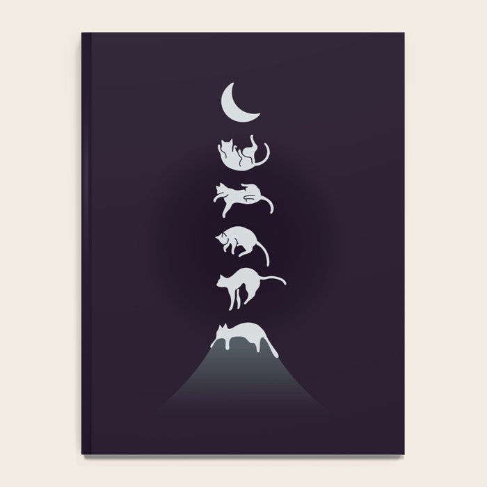 Cat Landscape 103: Falling Cat Moon Notebook Gallery Image 4