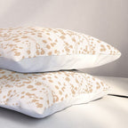 Abstract Ink Blot Strata Pattern in Neutral Camel Beige Pillow Sham Gallery Image 3